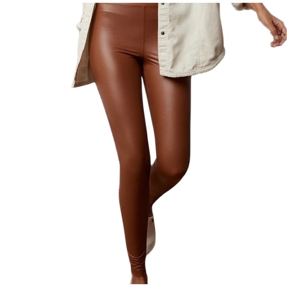 aerie Pants - Offline by Aerie Real Luxe Faux‎ Leather Leggings Brown Medium